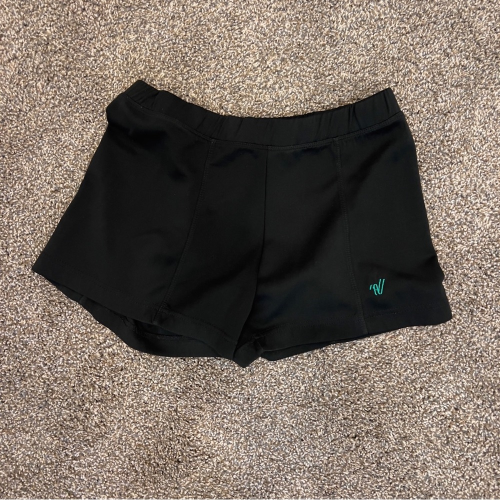 Varsity spirit cheer gymnastics black spanx underskirt shorts